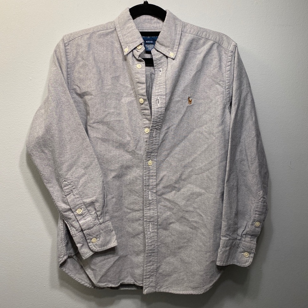 Boys Ralph Lauren Grey Button Down